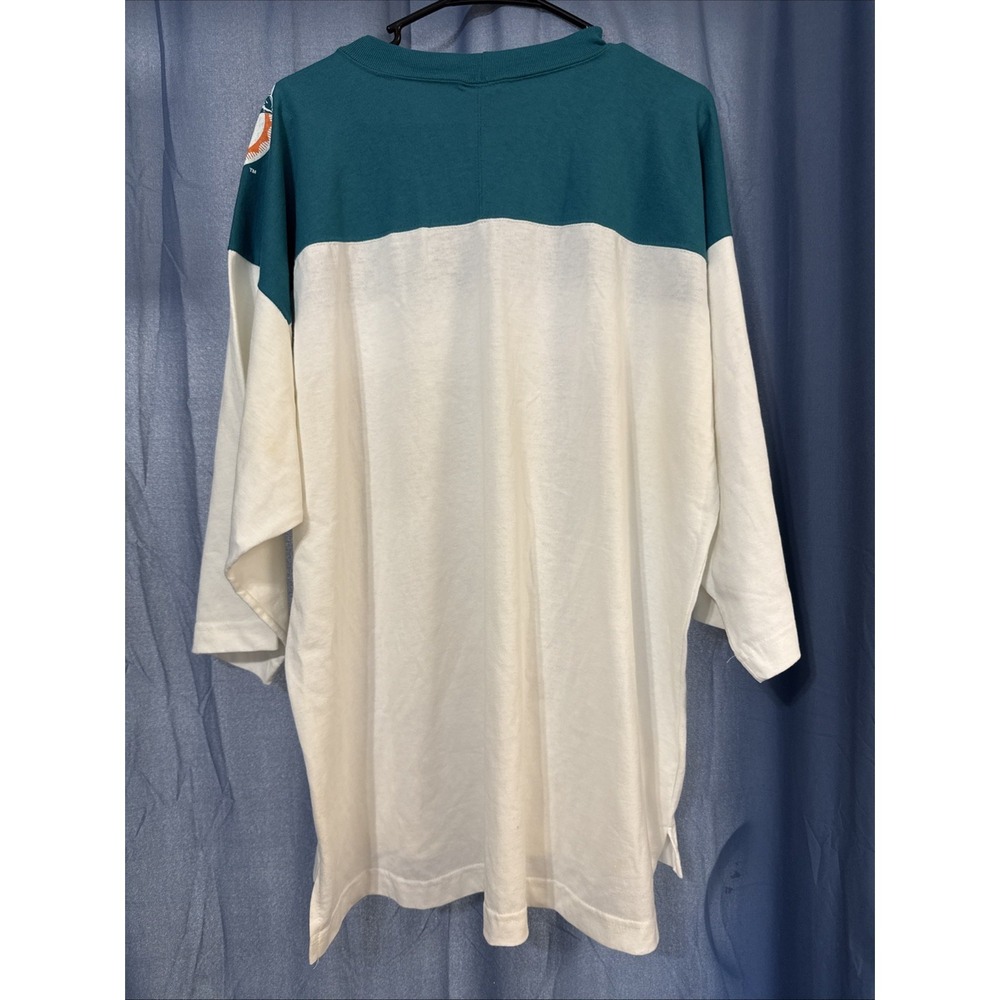 Vintage Miami Dolphins Nutmeg Mills Oversized Shirt Men's Large 1994 - Picture 2 of 14